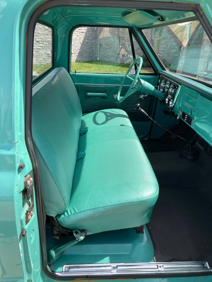 1968 Chevrolet C10 truck 4spd manual original survivor for sale classifieds interior blue turquiose