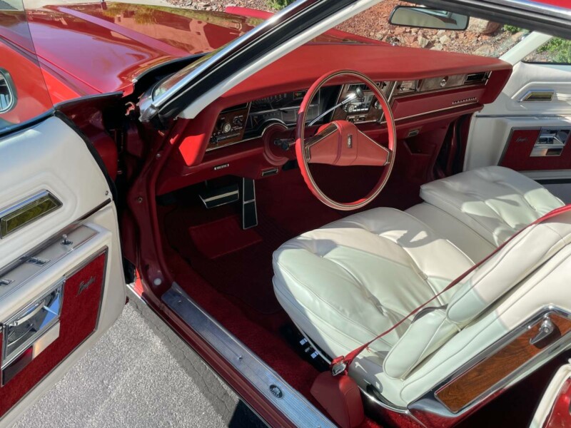 1977 Oldsmobile Toronado Brougham firethorn red metallic for sale classifieds interior