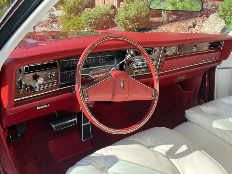 1977 Oldsmobile Toronado Brougham firethorn red metallic for sale classifieds interior