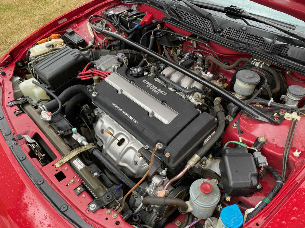 1996 acura integra gsr gs-r 5spd manual milano red leather low miles mileage for sale classifieds engine bay b18