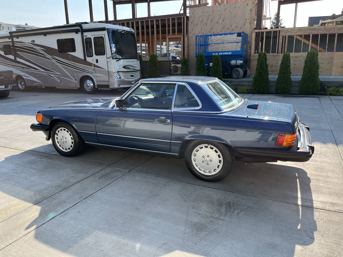 1986 mercedes 560sl 560 sl midnight blue one owner low miles mileage original for sale classifieds 5