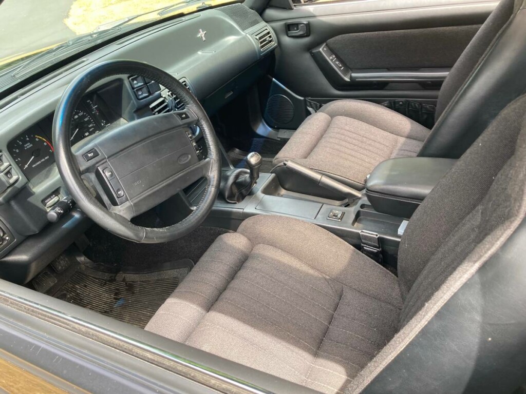 1990 ford mustang gt foxbody hatchback 5spd manual black low mileage for sale classifieds interior